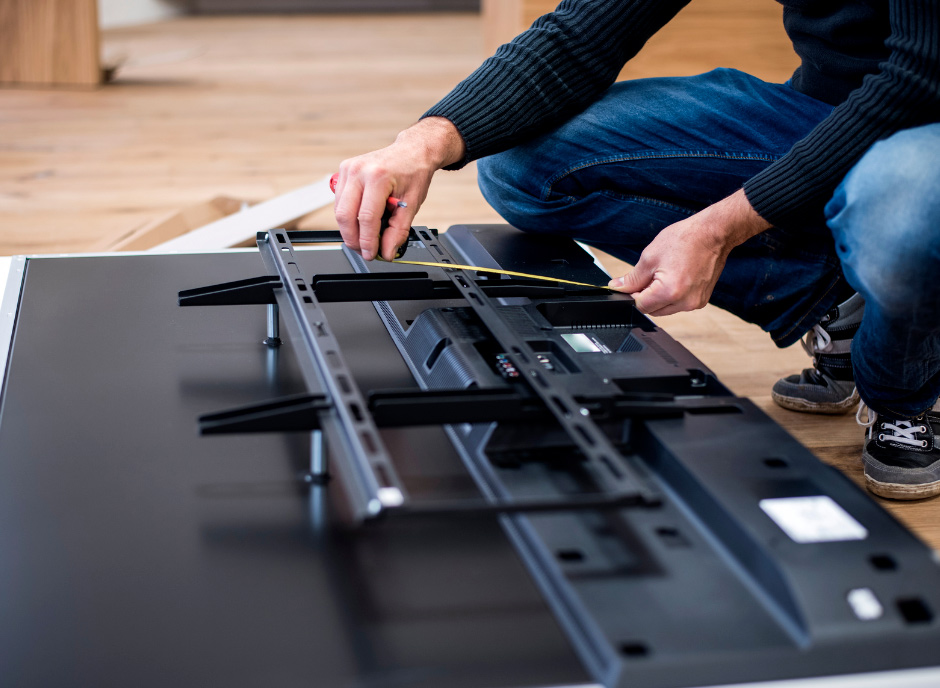 meranie stojana na telev�zore pomocou metra