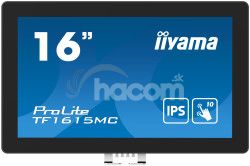 16" iiyama TF1615MC-B1: FHD, 10P, IP65, HDMI, DP, VGA TF1615MC-B1