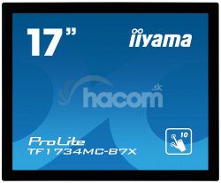 17 "iiyama TF1734MC-B7X: TN, 1280x1024, Capacitive, 10P, 350cd / m2, VGA, DP, HDMI, IP65, ierny TF1734MC-B7X