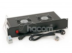 19 "horiz.vent.j.2xVent.-220V / 30W termost.2U ierna RAB-CH-X01-A1