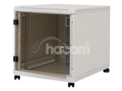 19" kontajnerov rack 12U, hl.80cm, nosn.200kg, pr. i zad.dvere perforcia, ierny RCA-12-L68-BAX-A1-OZA