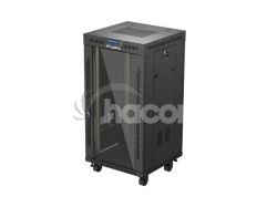 19" VO�NE STOJ�CA RACKOV� SKRI�A 22U 600X600 �IERNE SKLENEN� DVERE LANBERG (PLOCH� BALENIE) V2 FF01-6622-12BL