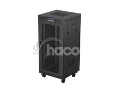 19" VO�NE STOJ�CA RACKOV� SKRI�A 24U 600X600 �IERNA S PERFOROVAN�MI DVERAMI LANBERG (FLAT PACK) V2 FF01-6624-23BL