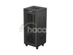19" VO�NE STOJ�CA RACKOV� SKRI�A 27U/600X600 (FLAT PACK) SO SIE�OVAN�MI DVERAMI LCD �IERNA LANBERG V2 FF01-6627-23BL