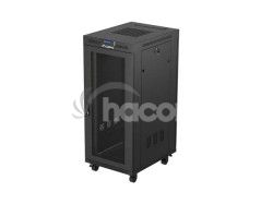 19" VO�NE STOJ�CA RACKOV� SKRI�A 27U/600X800 (FLAT PACK) S SIE�OV�MI DVERAMI LCD �IERNA LANBERG V2 FF01-6827-23BL