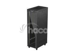 19" VO�NE STOJ�CA RACKOV� SKRI�A 42U/600X1000 (FLAT PACK) S PRESKLEN�MI DVERAMI LCD �IERNA LANBERG V2 FF01-6042-12BL
