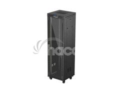 19" VO�NE STOJ�CA RACKOV� SKRI�A 42U/600X600 (FLAT PACK) S PRESKLEN�MI DVERAMI LCD �IERNA LANBERG V2 FF01-6642-12BL