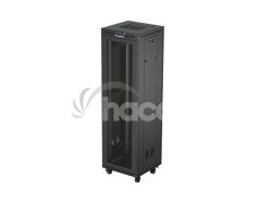 19" VO�NE STOJ�CA RACKOV� SKRI�A 42U/600X600 (FLAT PACK) S SIE�OV�MI DVERAMI LCD �IERNA LANBERG V2 FF01-6642-23BL