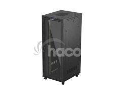 19" VO�NE STOJ�CA RACKOV� SKRI�A 42U/800X1000 (FLAT PACK) S PRESKLEN�MI DVERAMI LCD �IERNA LANBERG V2 FF01-8042-12BL