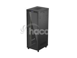 19" VO�NE STOJ�CA RACKOV� SKRI�A 47U/800X1000 (FLAT PACK) S PRESKLEN�MI DVERAMI LCD �IERNA LANBERG V2 FF01-8047-12BL