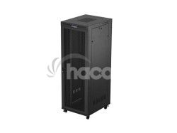 19" VO�NE STOJ�CA RACKOV� SKRI�A 47U/800X1000 (FLAT PACK) S SIE�OV�MI DVERAMI LCD �IERNA LANBERG V2 FF01-8047-23BL