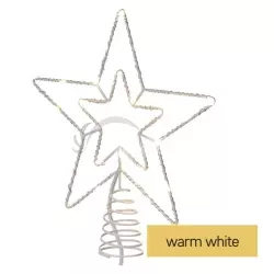 Standard LED spojovacia viano. hviezda, 28,5 cm, vonkaj. aj vntor., tepl biela