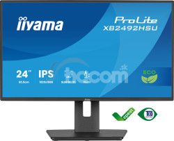 24" iiyama X2492HSU-B1: IPS, FHD, HDMI, DP, zelen, HAS XB2492HSU-B1