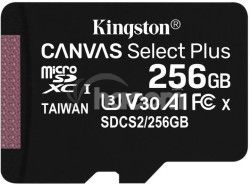 256GB microSDXC Kingston Canvas Select Plus A1 CL10 100MB/s bez adaptra SDCS2/256GBSP