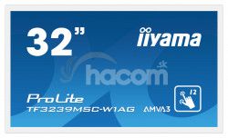 32" iiyama TF3239MSC-W1AG: AMVA, FullHD, capacitive, 12P, 500cd/m2, VGA, HDMI, DP, 24/7, IP54, ierny TF3239MSC-W1AG