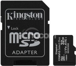 32GB microSDHC Kingston Canvas Select Plus A1 CL10 100MB/s + adaptr SDCS2/32GB