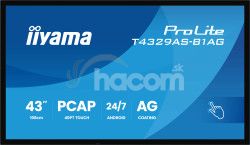 43" iiyama T4329AS-B1AG1: IPS, 4K UHD, Android, 24/7 T4329AS-B1AG