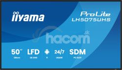 50" iiyama LH5075UHS-B2AG:VA,4K UHD,Android,24/7 LH5075UHS-B2AG