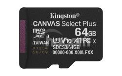 64GB microSDXC Kingston A1 100MB/s bez adaptra SDCS3/64GBSP
