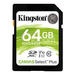 64GB SDXC Kingston Canvas Select Plus U1 V10 CL10 100MB/s SDS2/64GB
