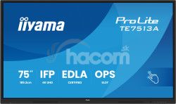 75" iiyama TE7513A-B1AG: IPS, 4K, 40P, EDL TE7513A-B1AG