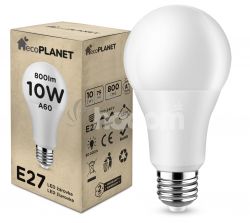 LED iarovka A60 10W E27 studen biela