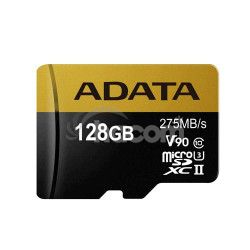 Adata/micro SDXC/128GB/275MBps/UHS-II U3/Class 10/+ Adapt�r AUSDX128GUII3CL10-CA1