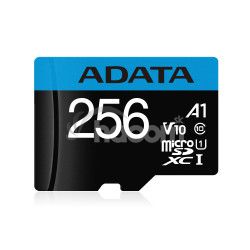 Adata/SDXC/256GB/100MBps/UHS-I U1 / Class 10/+ Adaptr AUSDX256GUICL10A1-RA1