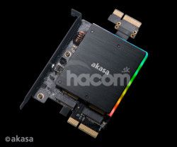 AKASA adaptr dual M.2 do PCIex s chladiom RGB AK-PCCM2P-04