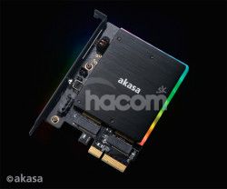 AKASA adaptr M.2 do PCIex s chladiom RGB AK-PCCM2P-03