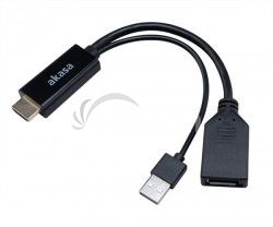 AKASA - HDMI na DP kbel AK-CBHD24-25BK