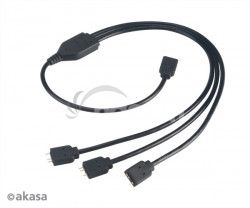 AKASA - RGB LED kbel-splitter adresovaten 50 cm AK-CBLD07-50BK