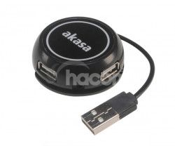 AKASA USB hub 2.0 Connect4C 4-IN-1 AK-HB-19BK