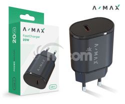 Aligator sieov nabjaka A-MAX PD 20W USB-C ierna AX0002