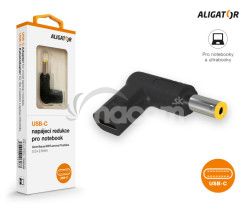 Aligator USB-C napjacia redukcia 5,5x2,5 mm pre notebooky Acer/Asus/HP/Lenovo/Toshiba CONT002