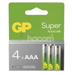 Alkalick batria GP Super LR03 (AAA), 4 ks 4ks B01114