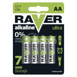 Alkalick batria RAVER LR6 (AA) 4ks B7921