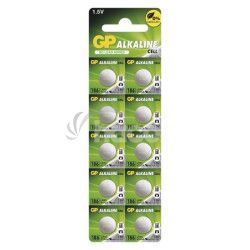 Alkalick� gomb�kov� bat�ria GP LR43 (186F) 10ks B1386