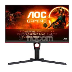 AOC/Q27G3XMN-BK/27"/VA/QHD/180Hz/1ms/Blck-Red/3R Q27G3XMN/BK