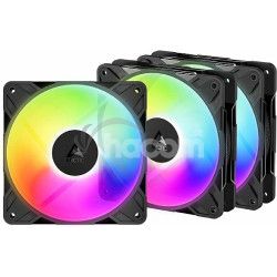 ARCTIC P12 Pre Reverse A-RGB (3pack) 120mm Case Fan with A-RGB - Reverse Impeller Design - FDB beari ACFAN00333A