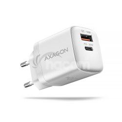 AXAGON ACU-PQ20W nabjaka do siete 20W, 2x port (USB-A + USB-C), PD3.0/PPS/QC4+/AFC/Apple, biela ACU-PQ20W