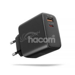 AXAGON ACU-PQ45 GaN nabjaka do siete 45W, 2x port (USB-A + USB-C), PD3.0/PPS/QC4+/SFC 2.0/AFC/Apple ACU-PQ45