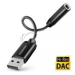 AXAGON ADA-HA, USB-A na 3.5mm jack Hi-Res DAC audio adapt�r, 384kHz/32bit, stereo ADA-HA