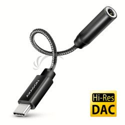 AXAGON ADA-HC, USB-C na 3.5mm jack - Hi-Res DAC audio adaptr, 384kHz/32bit, stereo ADA-HC