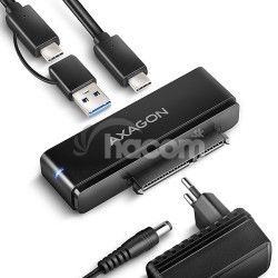 AXAGON ADSA-FPX, USB-C 10Gbps - SATA 6G, 2.5"/3.5" SSD/HDD FAST PORT X adaptr, vr. AC napjae ADSA-FPX