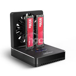 AXAGON ADSA-M2C22, USB-C 20Gbps dokovacia stanica pre 2� M.2 NVMe/SATA SSD s funkciou klonovania ADSA-M2C22