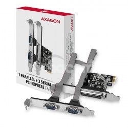 AXAGON PCEA-PSN, PCIe radi - 1x paraleln (LPT) + 2x sriov port (RS232) 250 kbps, vr. LP PCEA-PSN