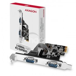 AXAGON PCEA-S2n, PCIe radi - 2x sriov port (RS232) 250 kbps, vr. LP PCEA-S2N