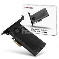 AXAGON PCEM2-DC, PCIe x4 - M.2 NVMe M-key + SATA B-key slot adaptr, chladi, vr. LP PCEM2-DC