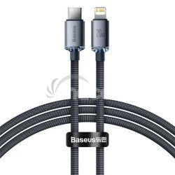 Baseus CAJY000201 Crystal Shine Series Dtov Kabel USB-C - Lightning 20W 1,2m Black 6932172602741